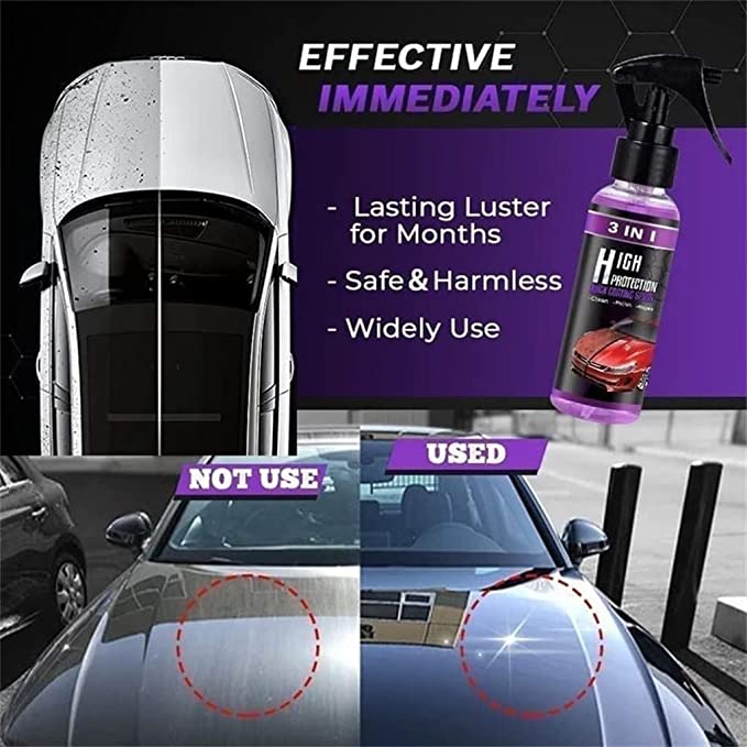 3 IN 1 High Protection Car Spray (Pack of 2)